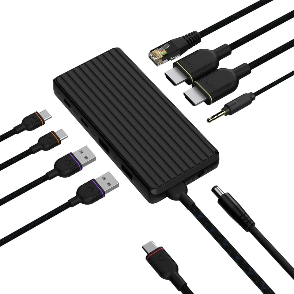 Unisynk USB-C-dockningsstation 9 portar