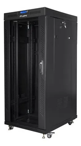 19 27U 800X1200 SVART GLASDÖRR LCD LANBERG INSTALLATIONSRACK