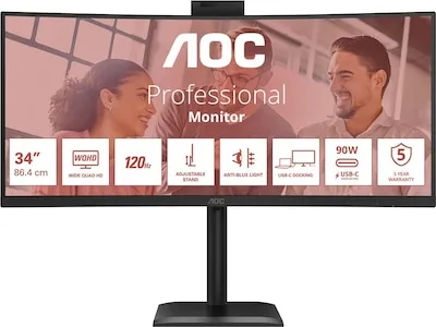 AOC 34" curved skärm CU34E4CW