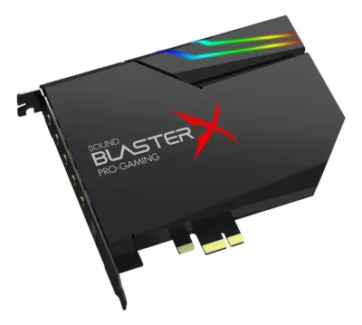 Creative Sound BlasterX AE-5 Plus - Ljudkort - 32-bitars - 384 kHz - 122 dB SNR (förhållande signal-brus) - 5.1 - PCIe - Sound Core3D