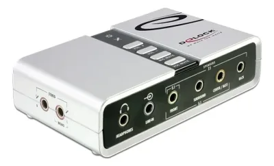DeLOCK USB 2.0 ljudkort, 7.1, 3,5mm, S/PDIF, ADC/DAC