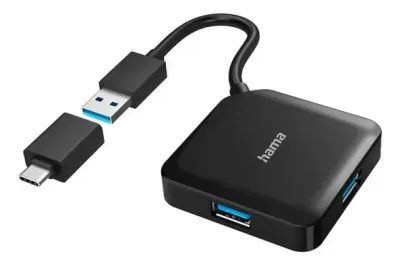 Hama Hubb USB/USB-C 1:4 1,5 Gbit/s
