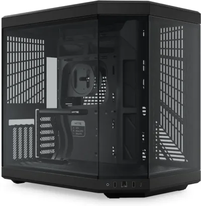 Hyte Y70 Black ATX-chassi med panoramafönster, svart