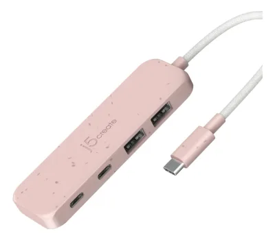 j5skapa miljövänlig USB-C till 4-portar Typ-C & Type-A Gen 2 Hub
