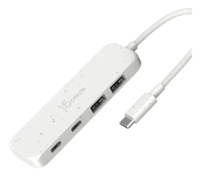 j5skapa miljövänlig USB-C till 4-portar Typ-C & Type-A Gen 2 Hub