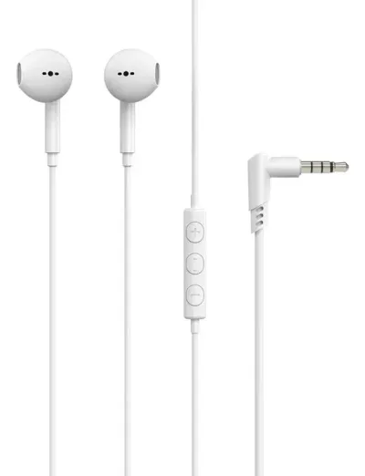 Linocell Hörlurar med mikrofon och 3,5 mm-kontakt Vit