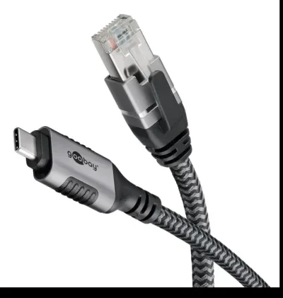 Nätverkskabel med USB-anslutning USB-C 1 m