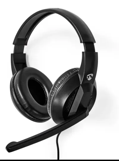 Nedis PC headset | Over-Ear | Stereo | USB Type-A / USB Type-C™ | Vikbara Mikrofon | Svart