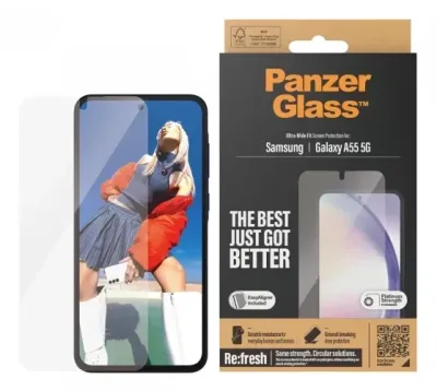 PanzerGlass Skärmskydd till Mobilen - ultra - bred passform m. EasyAligner