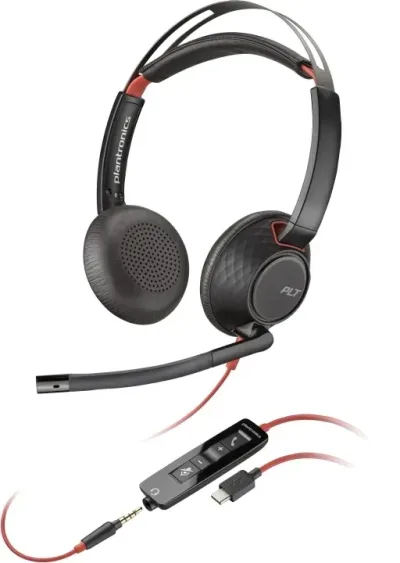 poly poly5220 – USB-C-stereohörlurar med mikrofon