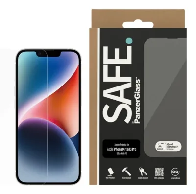 SÄKER. från PanzerGlass™ | Skärmskydd - Ultravid passform | Apple iPhone 13/13 Pro/14