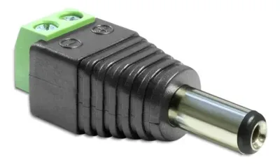 Terminalblock med DC-kontakt 5,5x2,1 mm