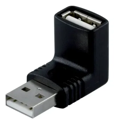 USB-adapter vinkel USB-A hane till USB-A hona