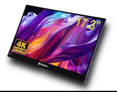 Verbatim PMT-17-4K Bärbar pekskärm 17,3 4K Ultra HD metallhölje