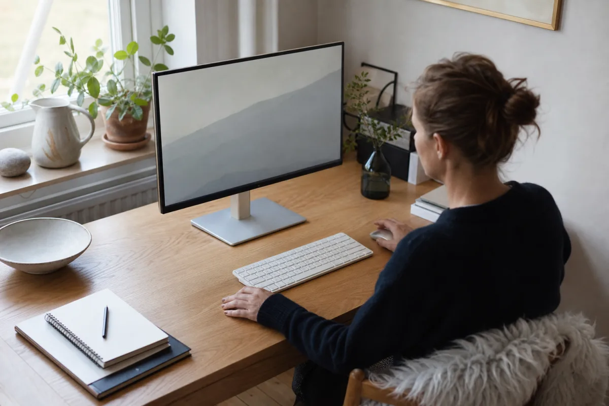 24 tum: Skärmar för mindre skrivbord och överblick