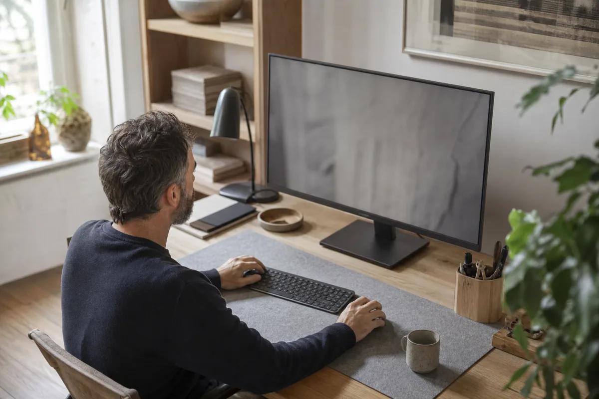 Stora skärmar för effektiv multitasking