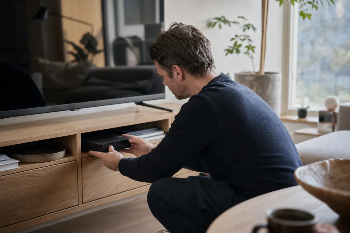 Datorn under TV:n – vad du verkligen behöver i en låg profil