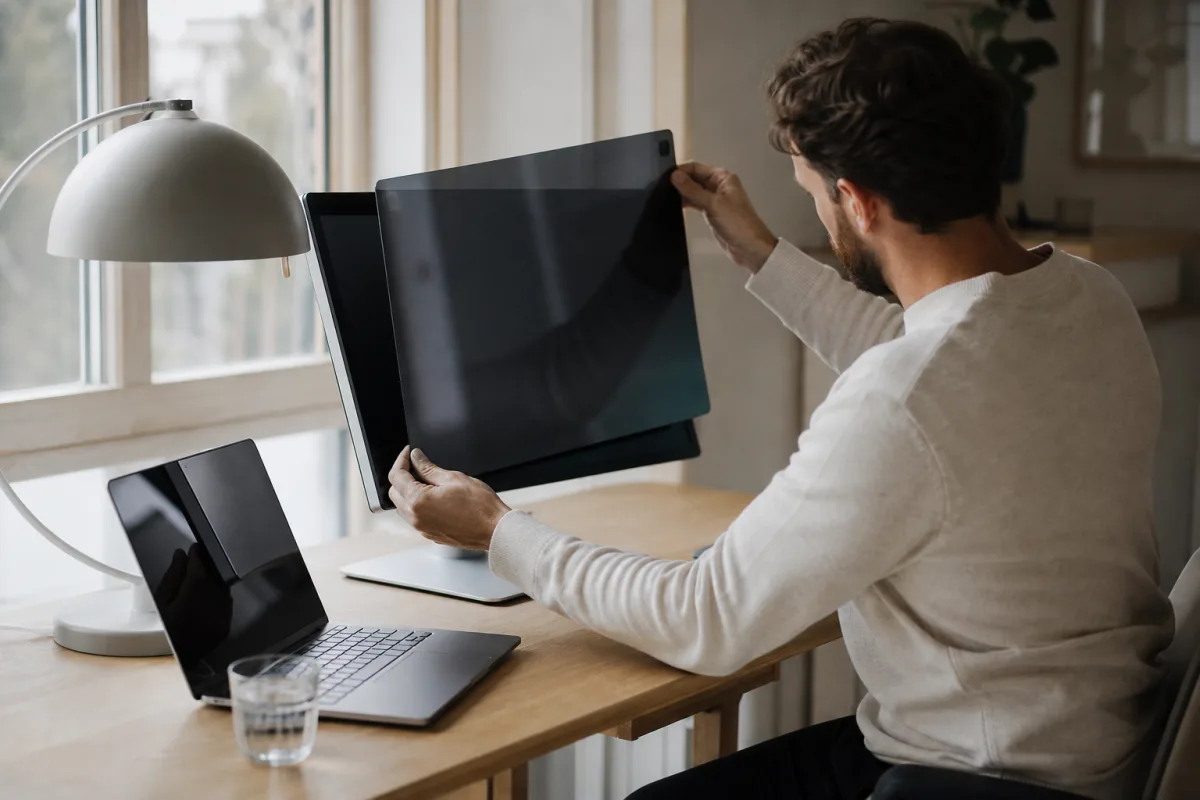 Skydd för laptop och skärm